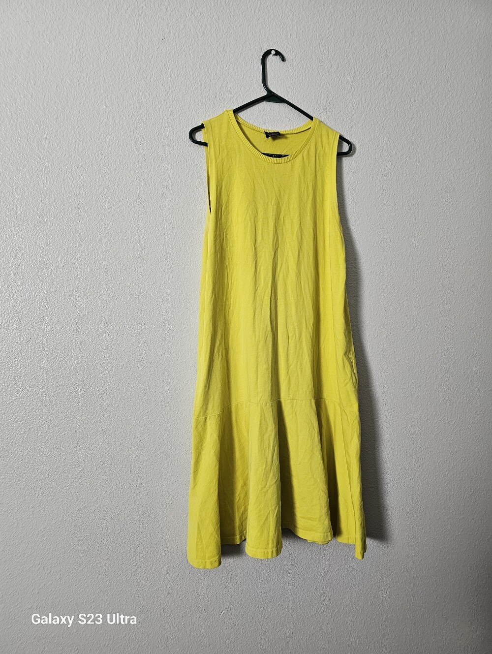 Zara Yellow Sleeveless Midi Dress Sz XL